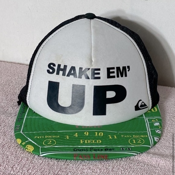 5/$25 Quicksilver Shake ‘Em Up Casino Mesh Back Snap Back Trucker Hat - Picture 11 of 11